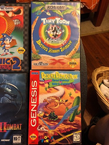 Sega Genesis - Lot Of 6 MOST COMPLETE Games Sonic 2 NBA JAM Mortal Kombat II