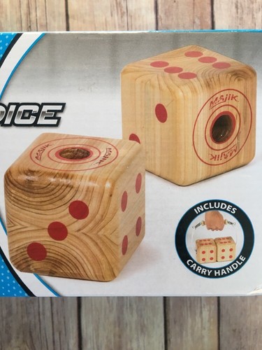 BRAND NEW Majik Wooden Yard Dice Set - Solid Wood - Game Book Over 50 Ways Play