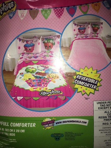 NEW Shopkins Twin/full Comforter