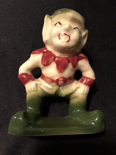 Lot of 2 Shawnee PIXIE ELF ELVES Hand-Painted CERAMIC Figures FIGURINES Japan