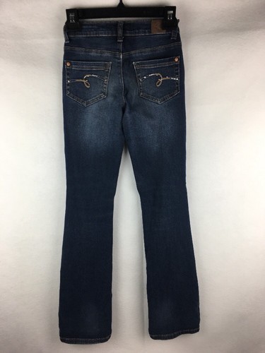 Justice Girl's Jeans Size 12S Simply Low Stretch Dark Wash Bootcut  J1