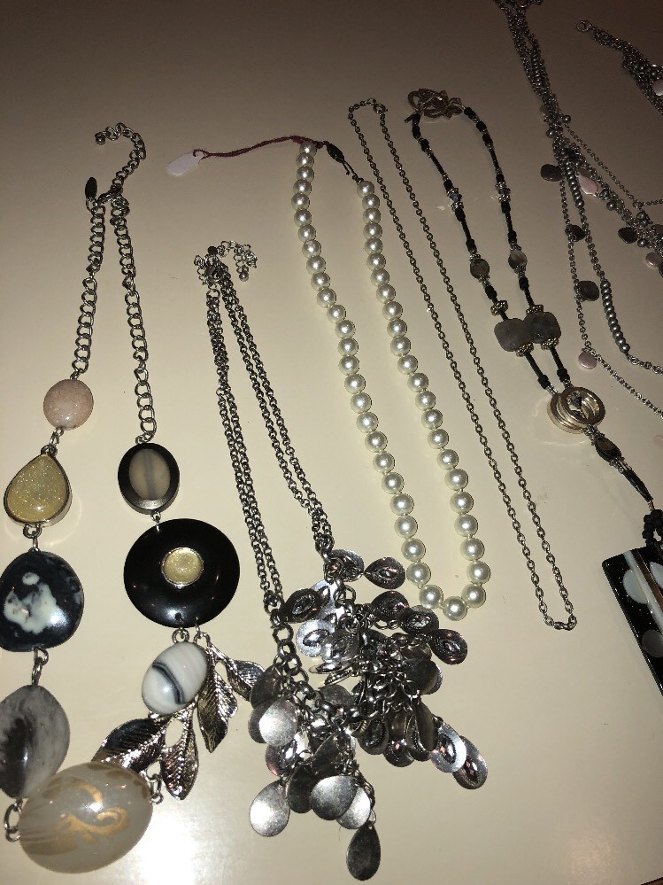 ESTATE LIQUIDATION  VINTAGE QUALITY COSTUME NECKLACES Lot Of 10 MULTI STONE
