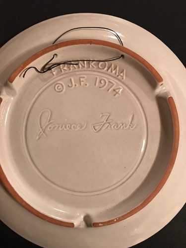 Frankoma Pottery Plate 1974 She Loved And Cared Signed