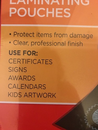 Scotch Thermal Laminating Pouches 8.5”x11” 50 count (4 Pack)!!