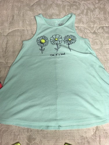 GIRLS LOT OF 6 Spring Summer Justice Clothes Tanks T-shirt Shorts Size 14