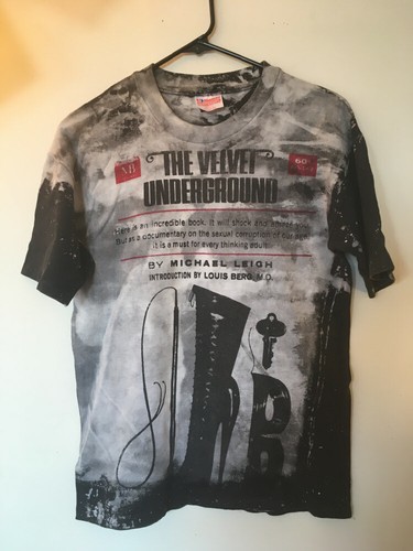 VTG 80s Velvet Underground Mosquitohead All Over Print Shirt