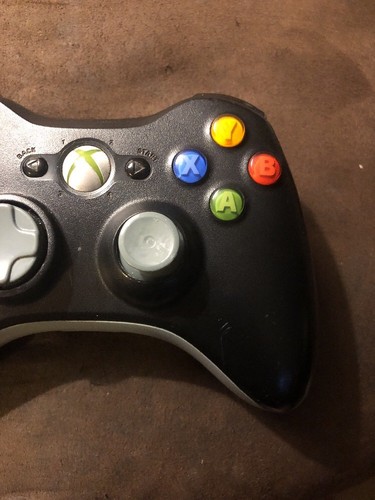 Black Wireless Xbox 360 Gamepad Controller OEM Authentic Genuine Microsoft