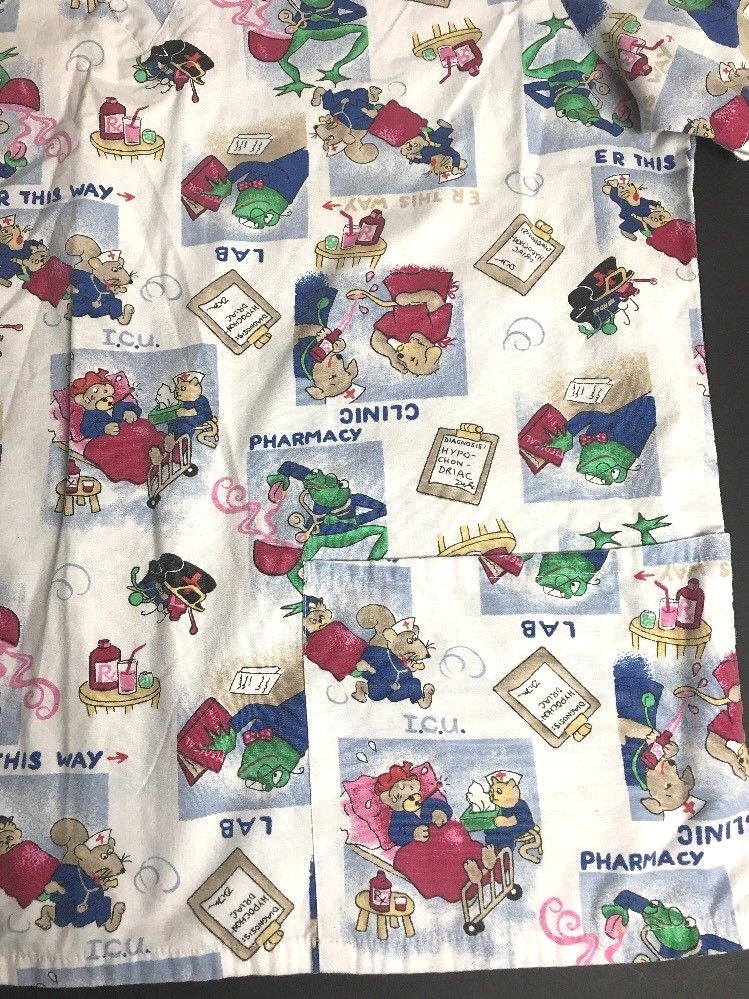 Scrub Station  Womens MEDICAL SCRUB Sz Large