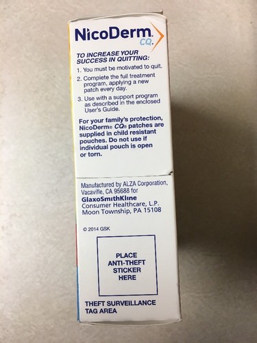 NicoDerm CQ Nicotine Transdermal System 7MG ~14 Clear Patches St 3 Exp 2/2018