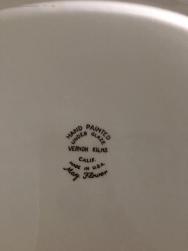 VERNON KILNS “MAY FLOWER” MAYFLOWER Platter USA