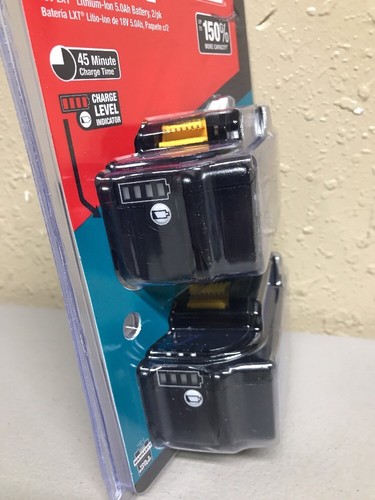 Makita BL1850B-2 18V LXT Lithium-Ion Batteries 5.0Ah 2pk  (NEW) Genuine