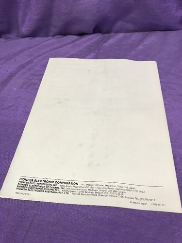 Vintage Pioneer Pl – 570 Turntable Owners Manual Operating Instructions.