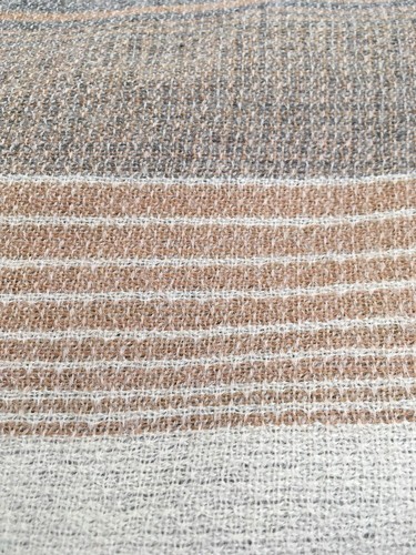 Vintage Wool Fabric Gray Color Block Mid Century Light Grays