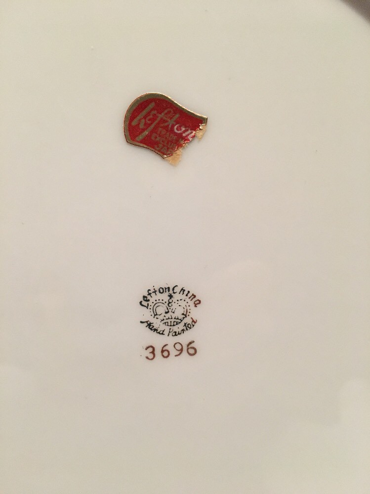 Vintage Lefton China 50th Wedding Anniversary Decorative Plate with Gold Trim