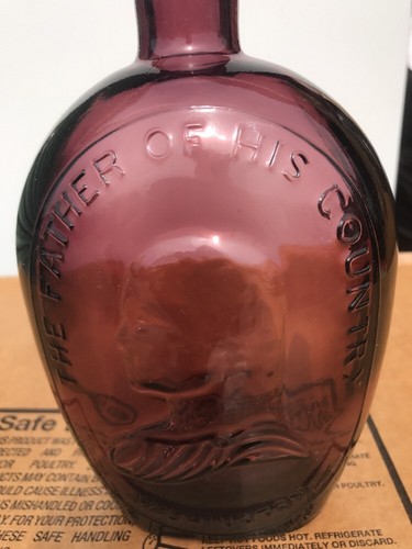 Rare The Father of His Country Bottle Antique Decorative Brown Glass Bottle