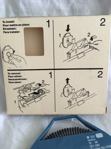 IBM Cartridge Printwheel  222 Gothic 15 96 001-008 Reorder #1439719