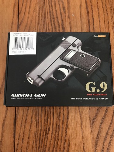 Airsoft Gun Pistol Zinc Alloy Shell G.9 No.6233 G9- Metal