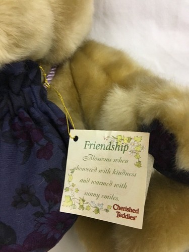 Enesco Cherished Teddies Plush Friendship Bear Stuffed Toy Teddy Bear Soft
