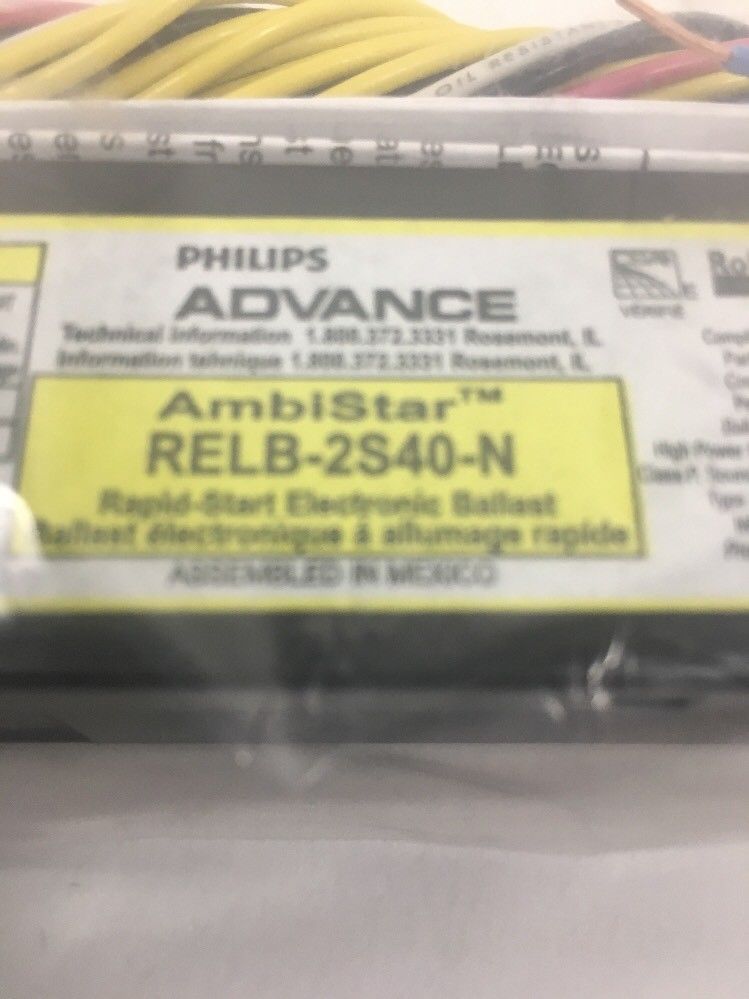PHILIPS ADVANCE (1 or 2 Lamp) F30, F34 or F40 T12 Rapid Start Electronic Ballast