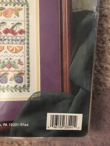 Bucilla Fruit Of My Garden Silk Ribbon Embroidery Kit  New Cross Stitch 1994