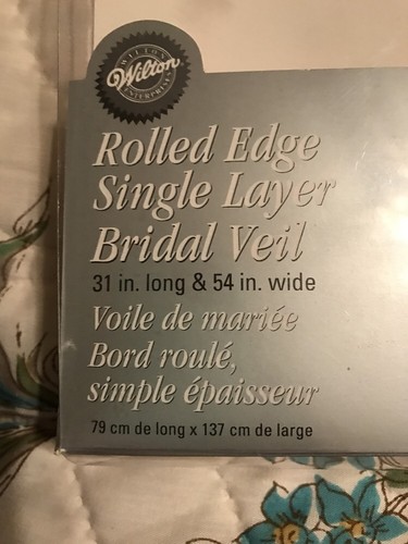 Wilton Rolled Edge Single Layer Bridal Veil 31