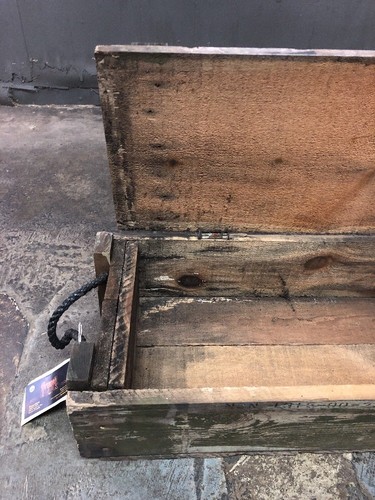 Vintage Wooden Rectangle Ammunation/Artillery Box w/Lid 32”x12”