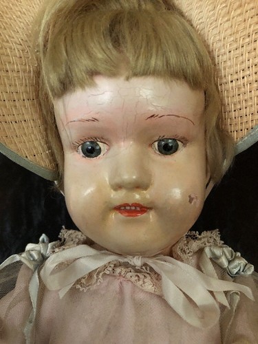 20” antique Schoenhut, fully jointed wood doll, incised signature