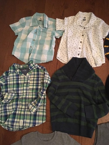 10 Piece Boys Outfit Lot 4T EUC Jeans Sweaters Button Up Trendy Hip Gymboree