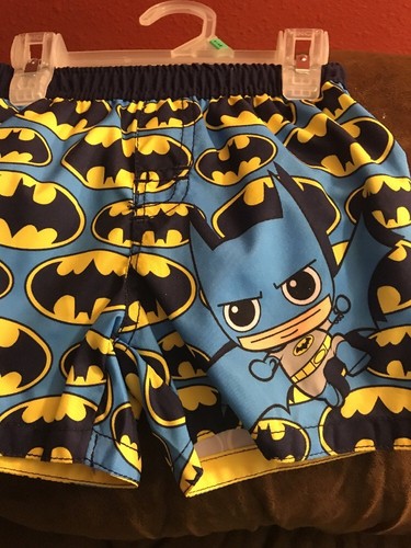 NWT 3 Pairs Of 6 9 Month Boys Swim Trunks Mickey Paw Patrol Batman New 6-9 Mo