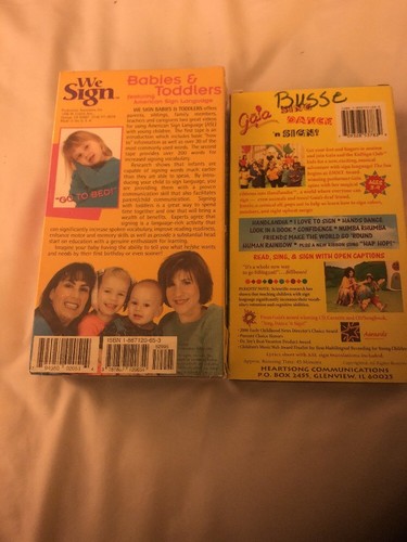 ASL VHS Lot Of 2 We Sign Language Babies And Toddlers Gaia Sing Dance N Signs!