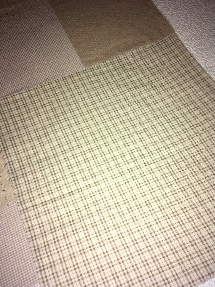 Tan/Beige QUILT TOP  FOR QUILTING  APPLIQUES PRIMITIVE  LOT B