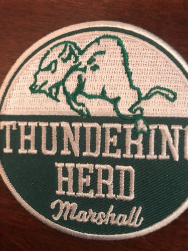 Marshall University Thundering Herd Vintage Embroidered Iron On Patch  3"