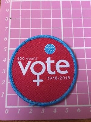 100 Years Vote Girlguiding Uk 1918-2018 Badge Patch Guides Sew On Camp Blanket