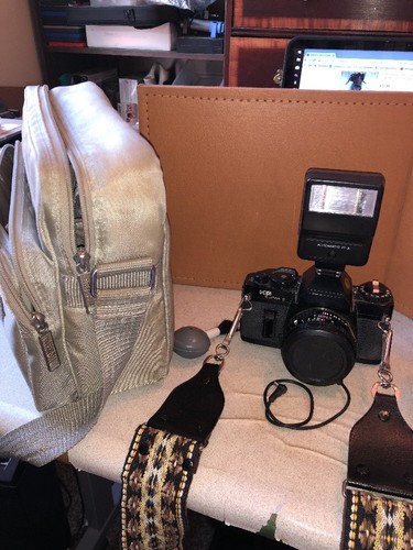 KS SUPER II  SR 2000 Vintage 35 mm  SLR Camera With Two Lenses, Flash And Bag