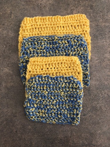 Cotton Dishcloth Or Hot Pad set of 4, FREE shipping,