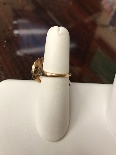 10kt Womens Yellow Gold Pearl And Emerald Ring 6.7 Grams!