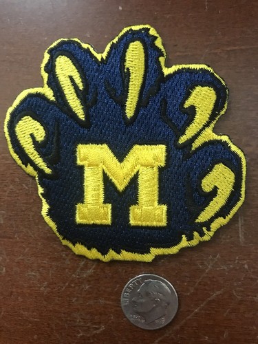 University Of Michigan Wolverines Vintage Embroidered Iron On Patch 3” X 3” A1