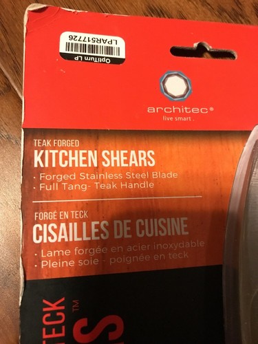 Architec Target Stainless Steel Kitchen Prep Shears Teak Forged