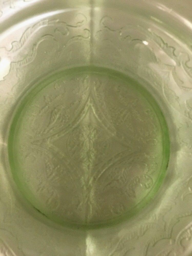 Rare Vintage Green Square Glass Candy Dish