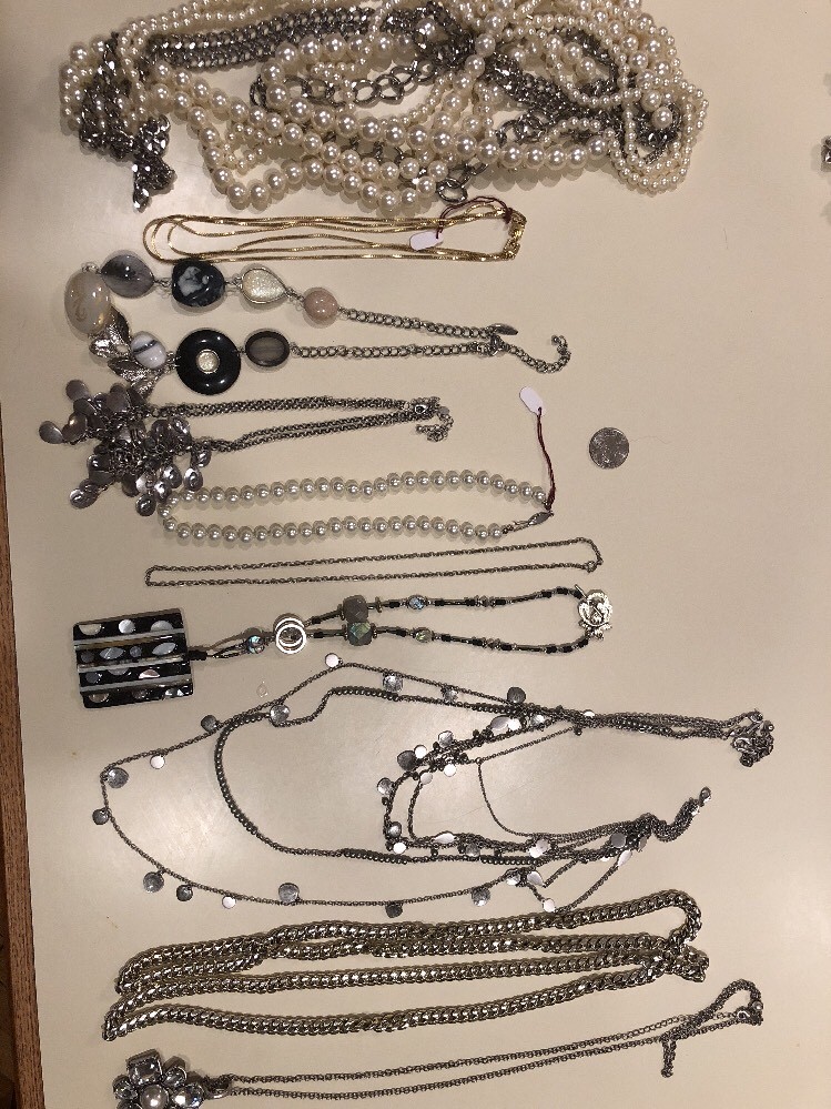 ESTATE LIQUIDATION  VINTAGE QUALITY COSTUME NECKLACES Lot Of 10 MULTI STONE