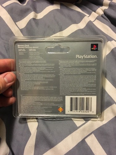 Brand New Official OEM Sony PlayStation PS1 PSOne Memory Card Factory Sealed NOS