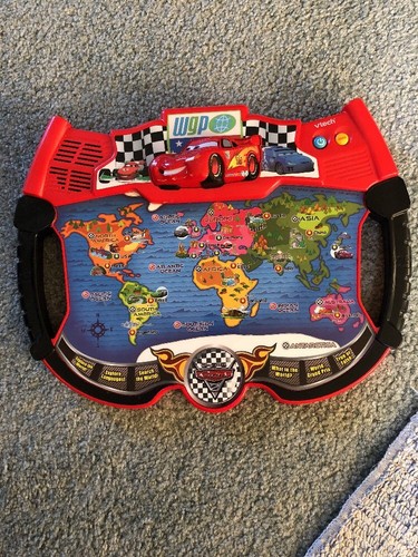 VTECH DISNEY CARS 2 LIGHTNING MCQUEEN WGP WORLD ATLAS EXPLORER ELECTRONIC GAME