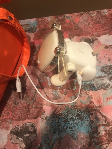 Hasbro iDog Speaker Interactive Dog 2005 C-015C White w Carry Case #7817