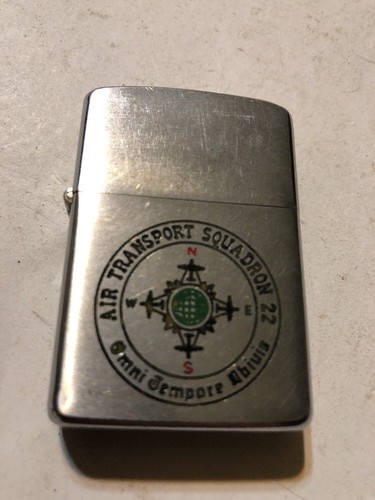 Vintage Zippo Lighter Air Transport Squadron 22 Vietnam War