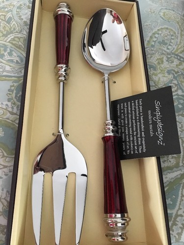 Simplydesignz Servers Fork And Spoon Red