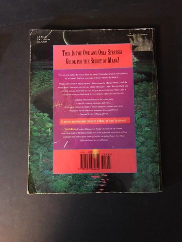 Secret of Mana Official SNES Game Secrets Prima Strategy Guide & Manual Nintendo