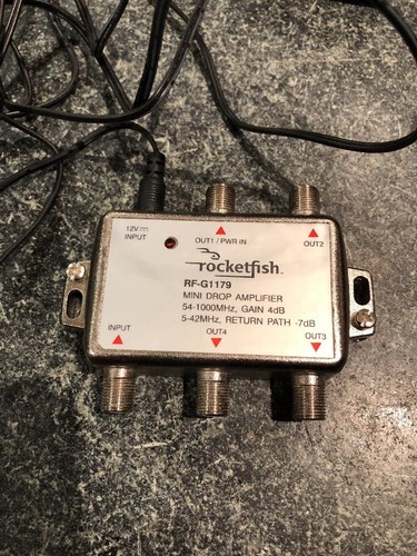 Rocketfish—Bidirectional Mini Drop Amplifier (silver)—boost your signal!