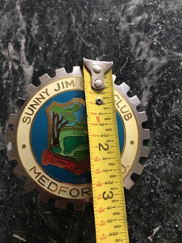 Rare Vtg 60s Sunny Jim Golf Country Club Medford NJ Grille Badge Emblem Enamel