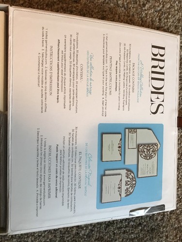 LOT OF 2 BRIDES DELUXE INVITATION KITS 30 EACH BROWN IVORY FLOURISH NIB