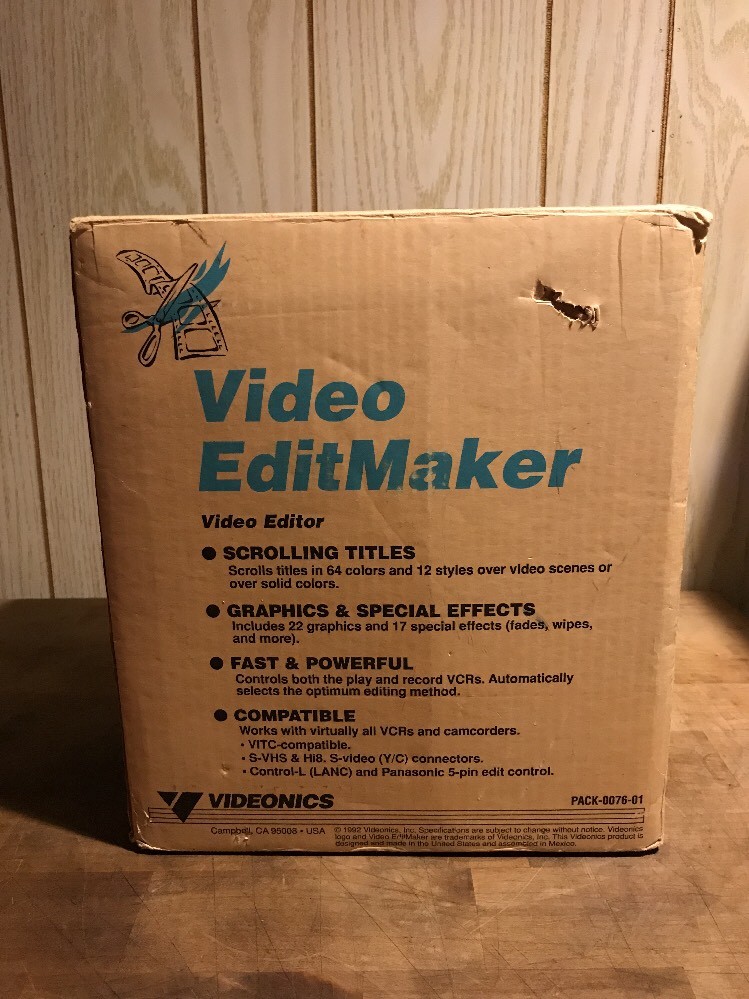 Videonics Video Edit Maker Model No. EM-1
